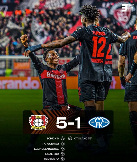 勒沃庫(kù)森全勝晉級(jí)！歐聯(lián)杯16強(qiáng)門(mén)票已拿下