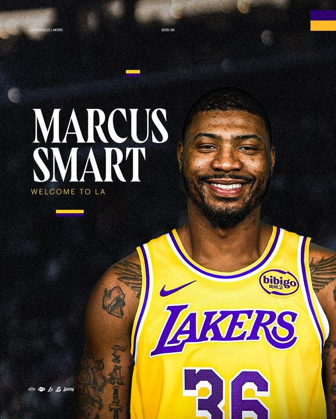 湖人官宣簽約斯馬特！新賽季身披36號球衣 佩林卡稱其全能型球員